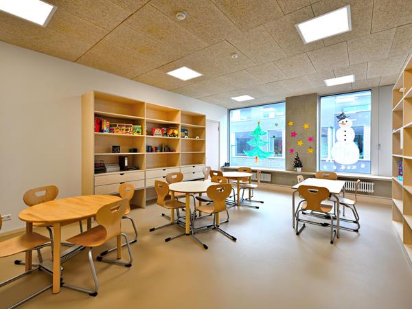 Aménagement intérieur du nouveau Kannercampus à Esch-Belval