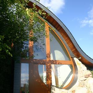 Portes modernes en bois-alu